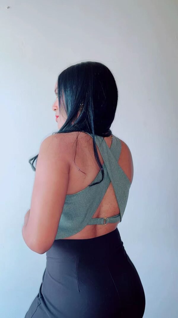 CHALECO VERDE CRUZADO POST CHALECO CRUZADO EN ESPALDA